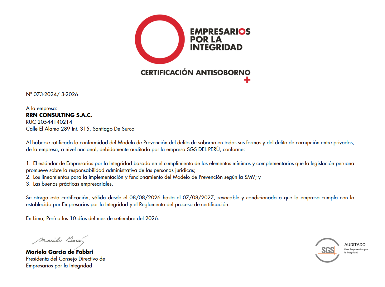 Certificación antisobornos