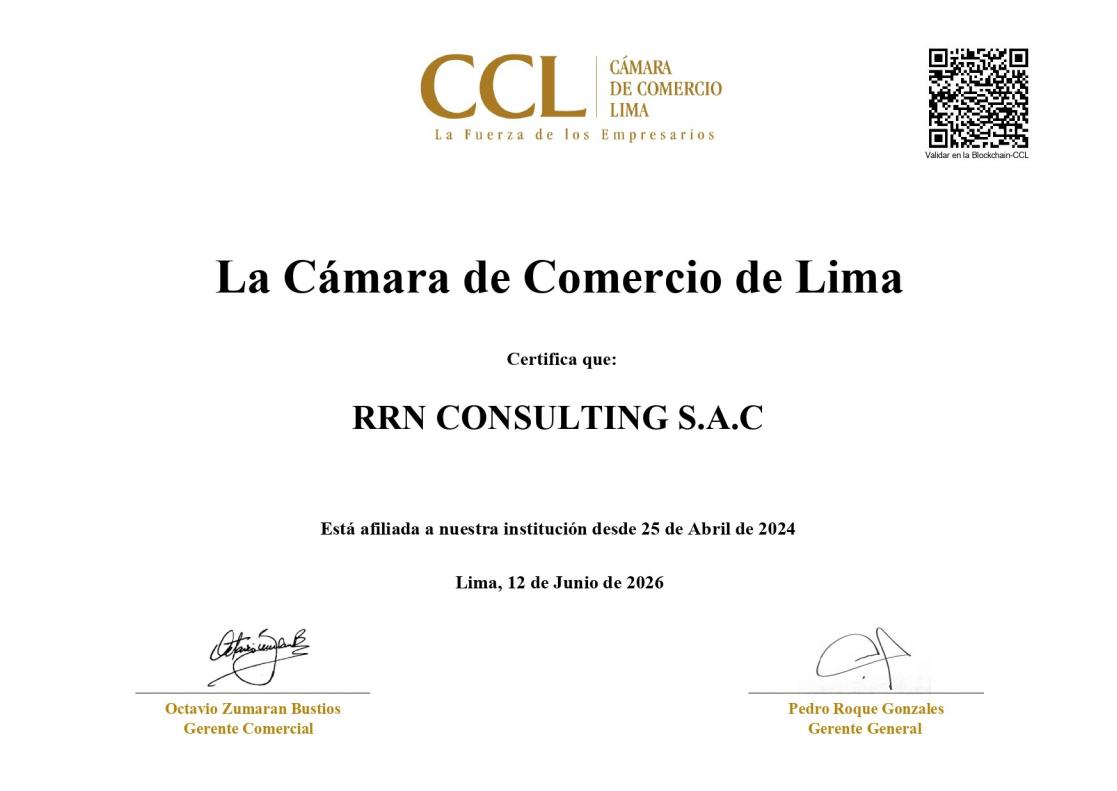 Certificación cámara de comercio